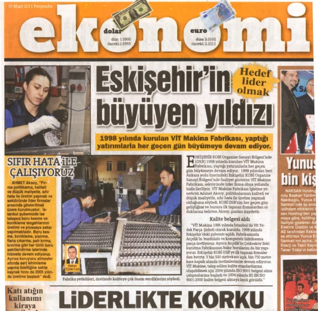 Hürriyet Ekonomide Vit Makina