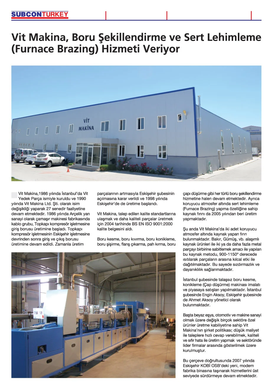 Subcon Turkey'de Vit Makina